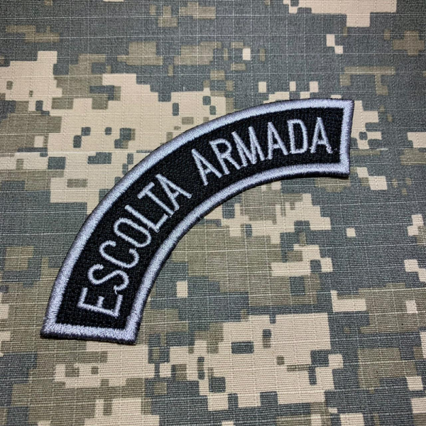 M0060T Escolta Armada Patch Bordado Fixa Com Ferro Costura - Imagem 2
