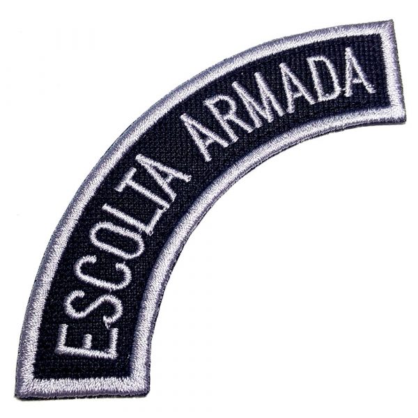 M0060T Escolta Armada Patch Bordado Fixa Com Ferro Costura
