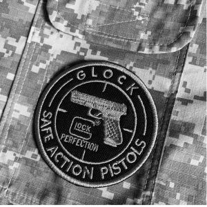 M0094T02 Glock Patch Bordado Termoadesivo Costura