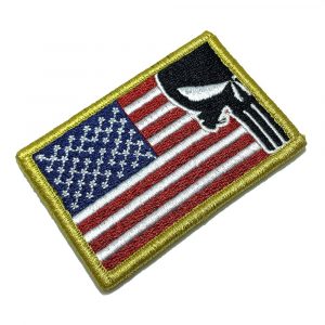 M0138V 01 EUA USA Patch Bordado Fecho de Contato Gancho