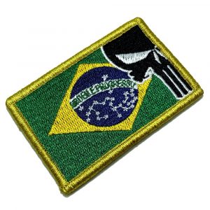 M0139V 01 Brasil Patch Bordado Fecho de Contato Gancho