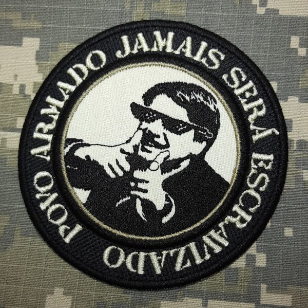 M0152V 03 Pró Armas Bolsonaro patch bordado Fecho de Contato - Imagem 2