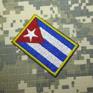 BP0010T 11 Bandeira Cuba Patch Bordada Termo Adesivo Costura