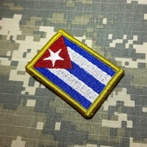 BP0010V 11 Bandeira Cuba Patch Bordada Com Fecho de Contato