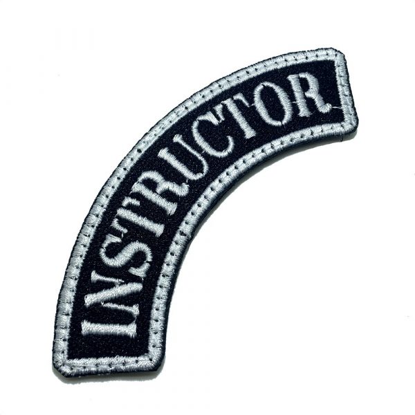M0098V 02 Instructor Patch Bordado Fecho Contato Gancho