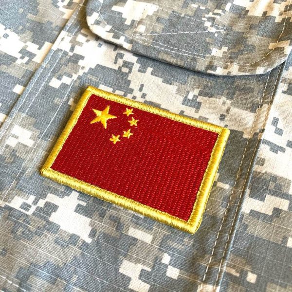 BP0195V 01 Bandeira China Patch Bordada Fecho Contato Gancho - Imagem 2