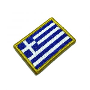 BP0232V 11 Bandeira Grécia Patch Bordada Fecho de Contato