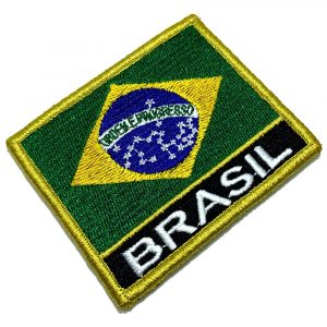 BP0403NV 01 Bandeira Brasil Patch Bordada Fecho de Contato
