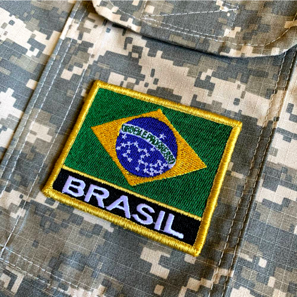 BP0403NV 01 Bandeira Brasil Patch Bordada Fecho de Contato - Imagem 2