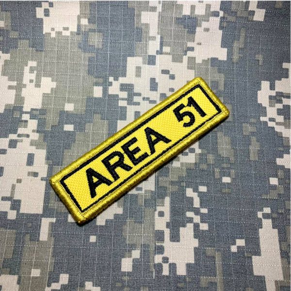 M0137V 90 Area 51 Patch Bordado Fecho Contato Gancho - Imagem 2