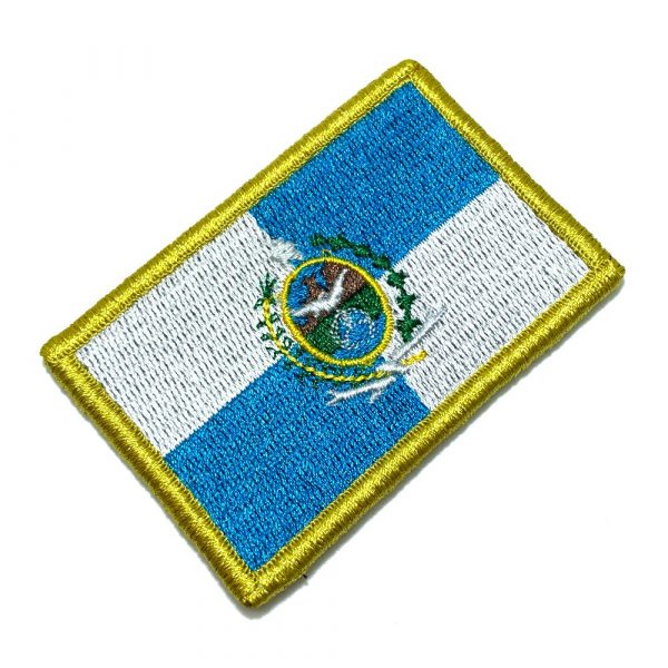 BE0136V 01 Bandeira Rio de Janeiro Bordada Fecho Contato