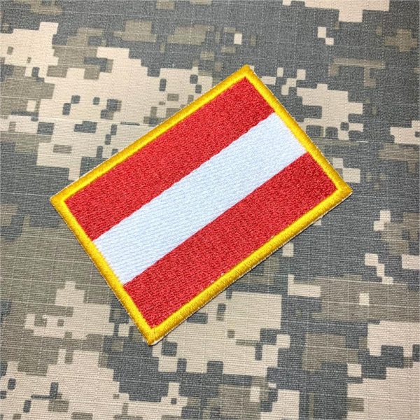 BP0003T 01 Bandeira Áustria Patch Bordada Termo Adesivo - Imagem 2
