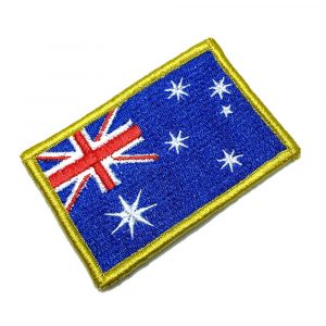 BP0007V 01 Bandeira Austrália Patch Bordada Fecho Contato