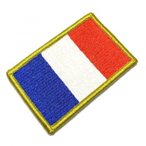 BP0031V 01 Bandeira França Patch Bordada Fecho Contato