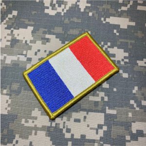 BP0031V 01 Bandeira França Patch Bordada Fecho Contato