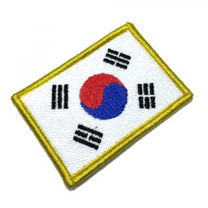 BP0040V01 Bandeira Coréia do Sul Patch Bordada Fecho Contato