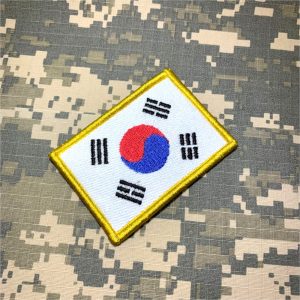 BP0040V01 Bandeira Coréia do Sul Patch Bordada Fecho Contato