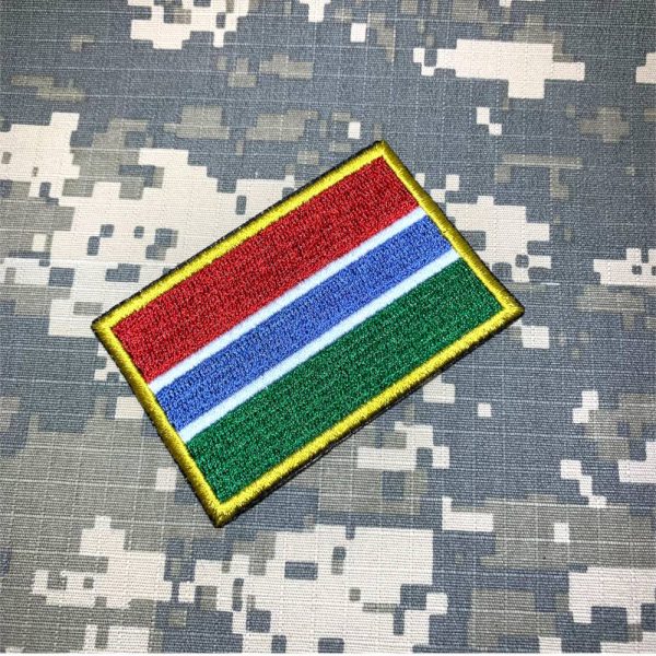 BP0196T 01 Bandeira Gâmbia Patch Bordada Termo Adesivo - Imagem 2