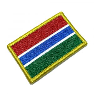 BP0196V 01 Bandeira Gâmbia Patch Bordada Fecho Contato