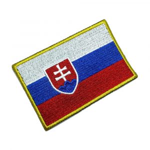 BP0197T 21 Bandeira Eslováquia Patch Bordado Termo Adesivo