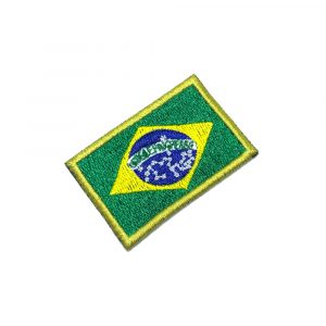 BP0403T 11 Bandeira Brasil Patch Bordado Termo Adesivo