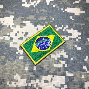 BP0403T 11 Bandeira Brasil Patch Bordado Termo Adesivo