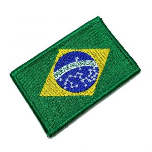 BP0403V05 Bandeira Brasil Patch Bordada Fecho Contato Gancho