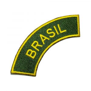 EML124 Brasil Patch Bordada Termo Adesivo