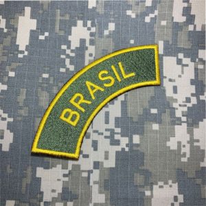 EML124 Brasil Patch Bordada Termo Adesivo