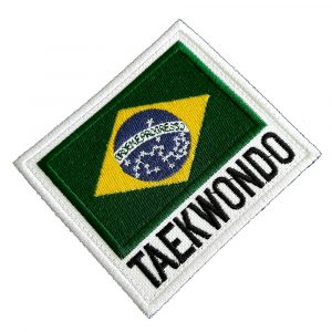 AM0256T01 Taekwondo Brasil Patch Bordado Termo Adesivo