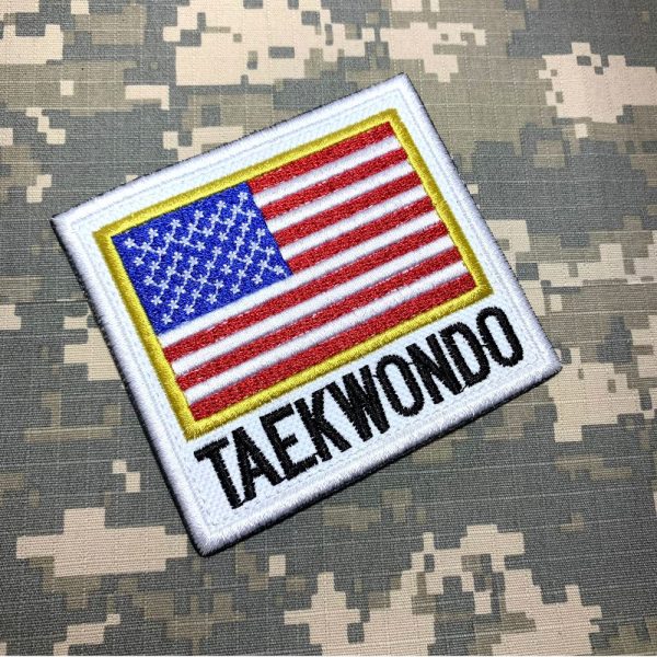 AM0258T01 Taekwondo Estados Unidos Bordado Termo Adesivo - Imagem 2