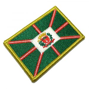 BC001V01 Bandeira Curitiba Patch Bordado Fecho Contato