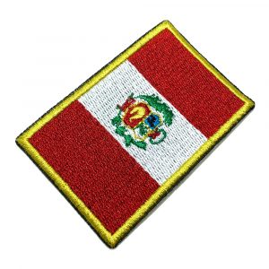 BP0028T01 Bandeira Peru Patch Bordado Termo Adesivo