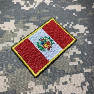 BP0028T01 Bandeira Peru Patch Bordado Termo Adesivo