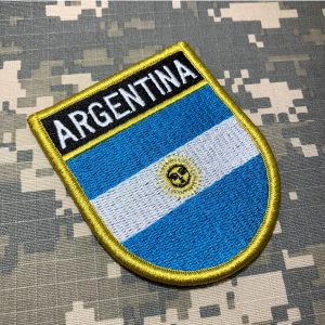 BP0032EV01 Bandeira Argentina Patch Bordado Fecho Contato