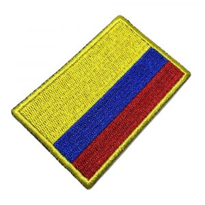 BP0049T01 Bandeira Colombia Patch Bordado Termo Adesivo