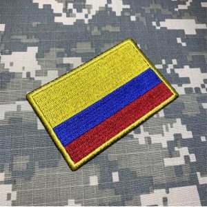 BP0049T01 Bandeira Colombia Patch Bordado Termo Adesivo