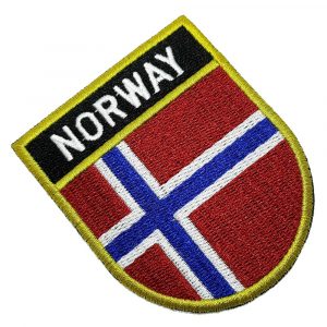 BP0054ET01 Bandeira Noruega Patch Bordado Termo Adesivo