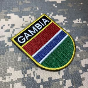 BP0196ET01 Bandeira Gâmbia Patch Bordado Termo Adesivo