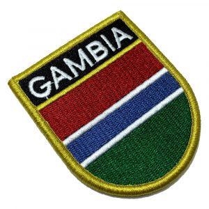 BP0196EV01 Bandeira Gâmbia Patch Bordado Fecho Contato