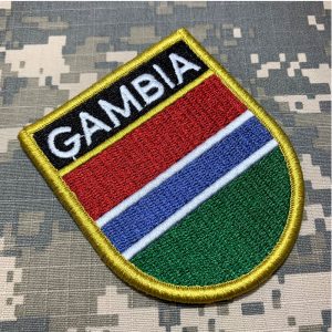 BP0196EV01 Bandeira Gâmbia Patch Bordado Fecho Contato