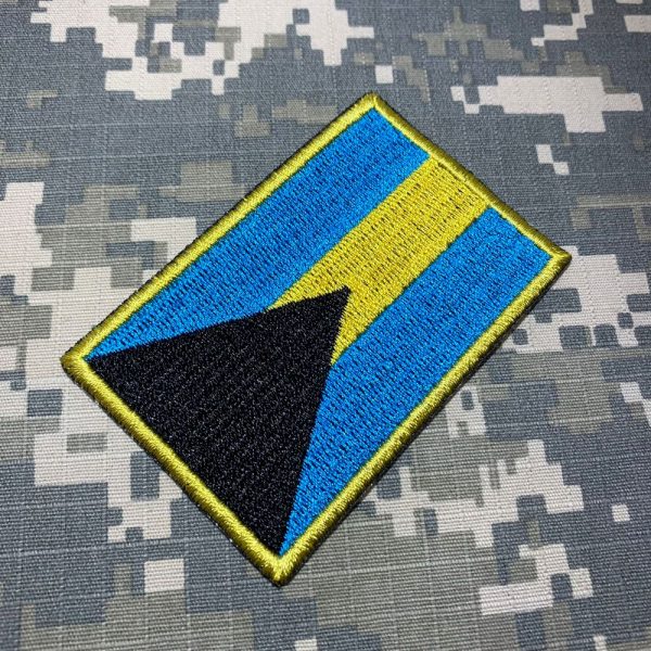 BP0208T01 Bandeira Bahamas Patch Bordada Termo Adesivo - Imagem 2