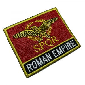 BP0234NT01 Bandeira Império Romano Bordado Termo Adesivo