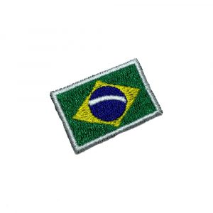 BP0403T36 Bandeira Brasil Patch Bordado Termo Adesivo