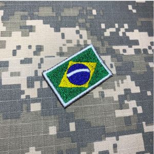 BP0403T36 Bandeira Brasil Patch Bordado Termo Adesivo