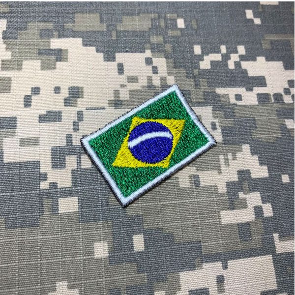 BP0403T36 Bandeira Brasil Patch Bordado Termo Adesivo - Imagem 2