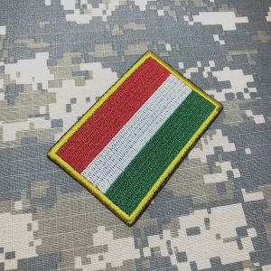 BP0406T01 Bandeira Hungria Patch Bordada Termo Adesivo