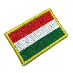 BP0406V 01 Bandeira Hungria Patch Bordada Fecho Contato