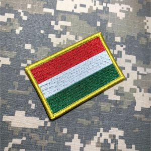 BP0406V 01 Bandeira Hungria Patch Bordada Fecho Contato