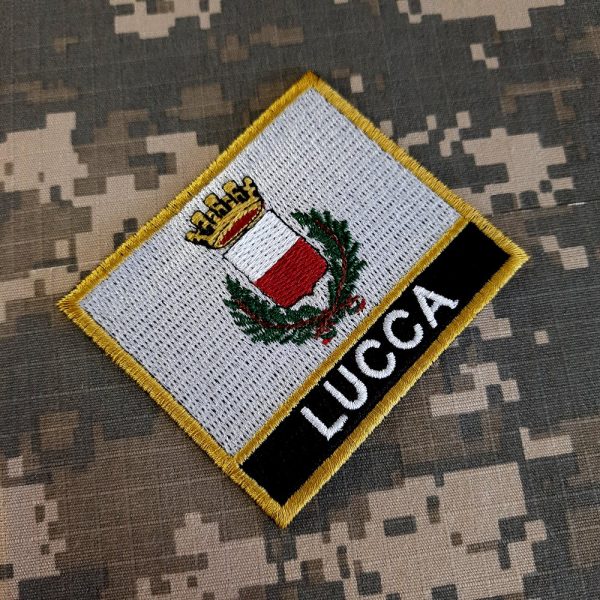 BC0238NT01 Bandeira Lucca Itália Patch Bordado Termo Adesivo - Imagem 2